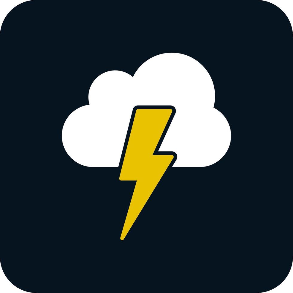 Lightning Glyph Two Color Icon vector