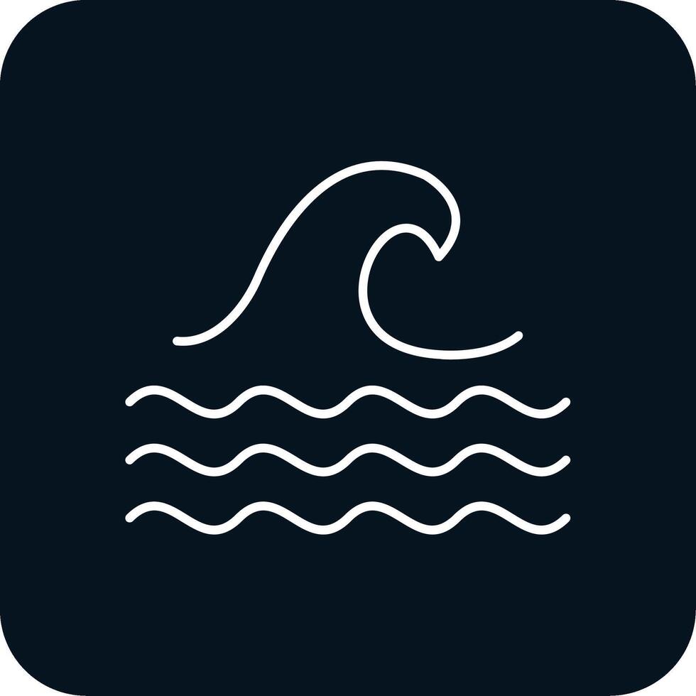 Wave Glyph Two Color Icon vector