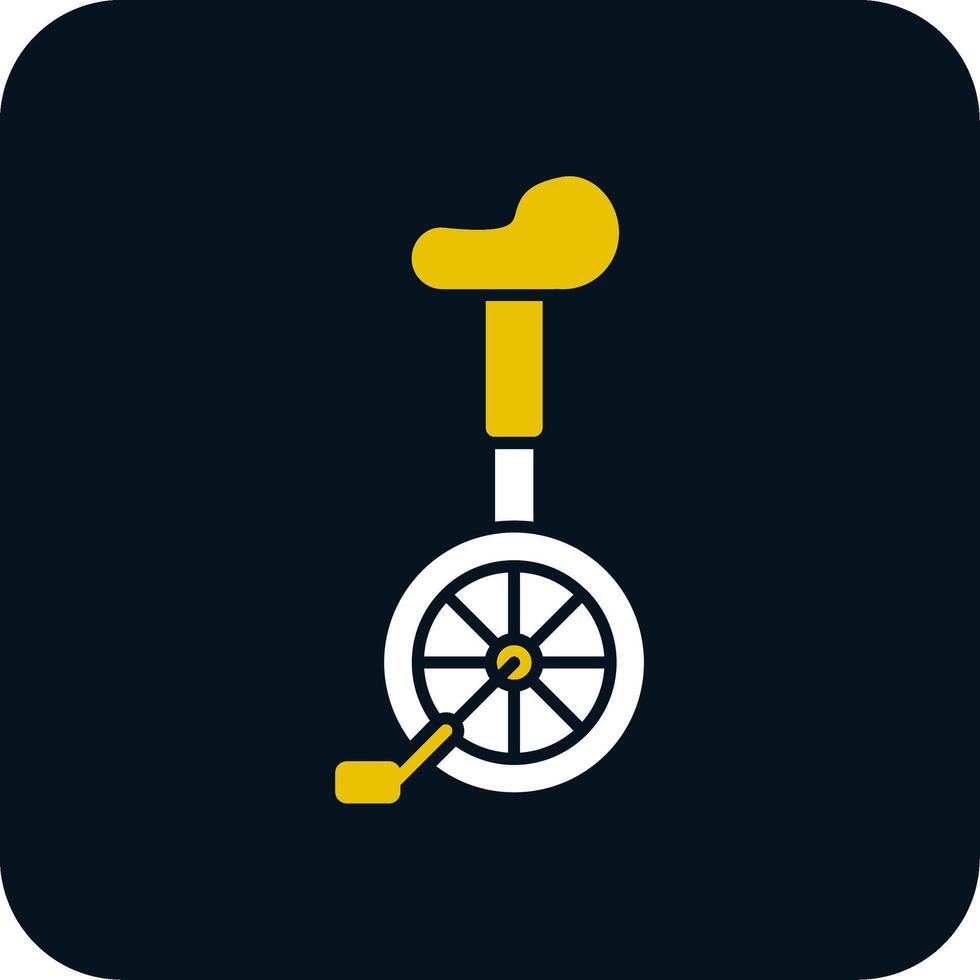 Unicycle Glyph Two Color Icon vector