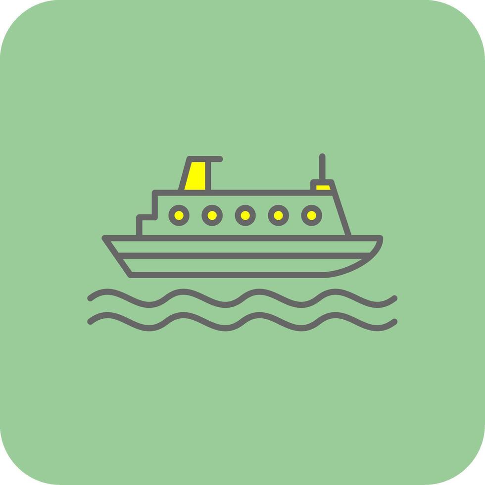 Cruiser Filled Yellow Icon vector