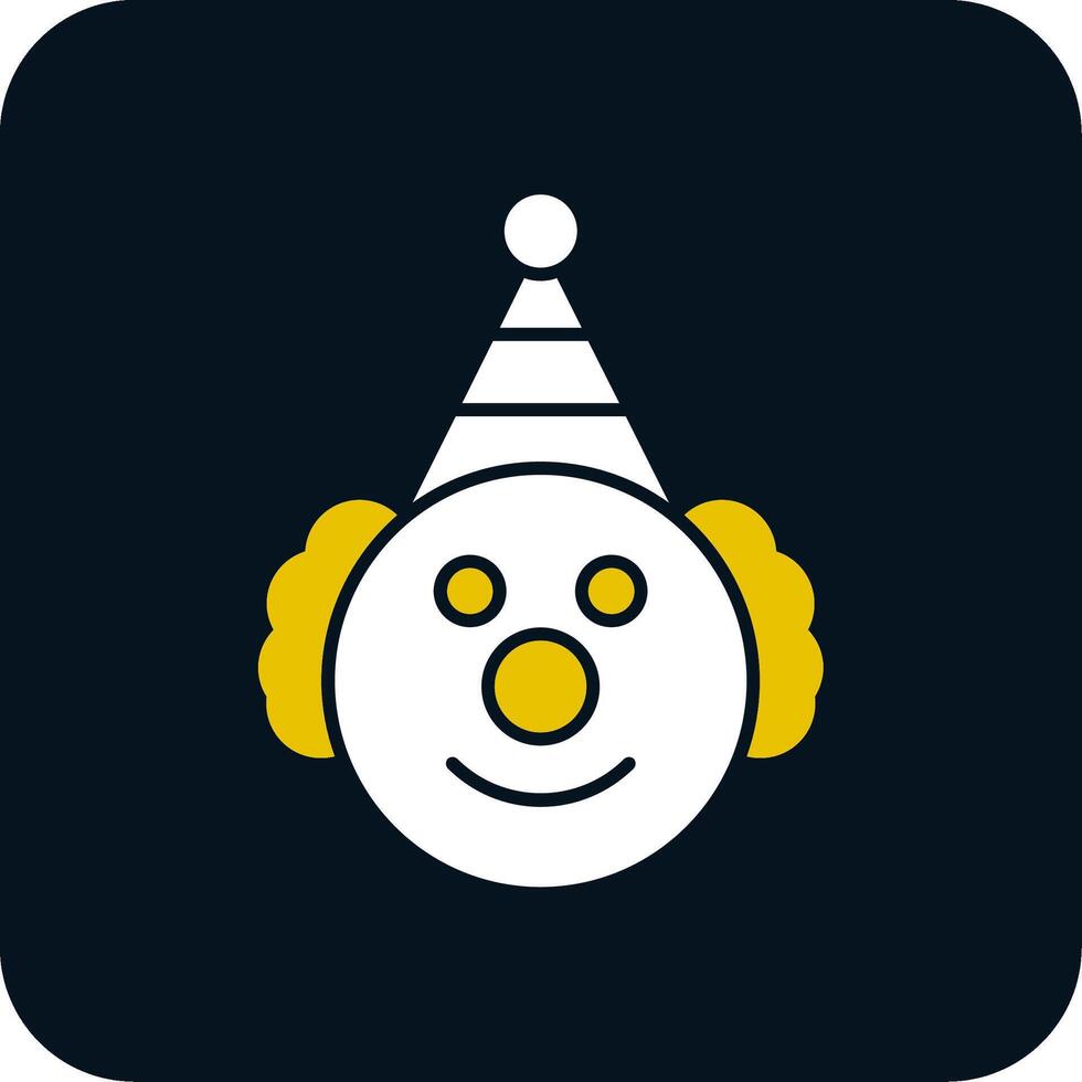 Clown Glyph Two Color Icon vector