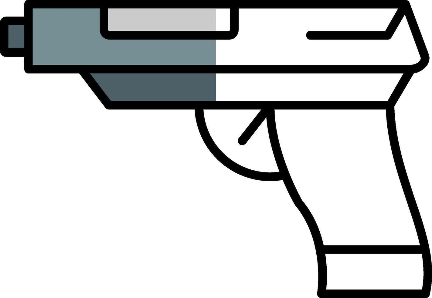 Revolver Filled Half Cut Icon vector