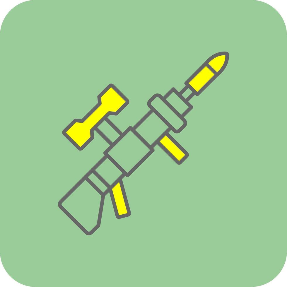 Launcher Filled Yellow Icon vector