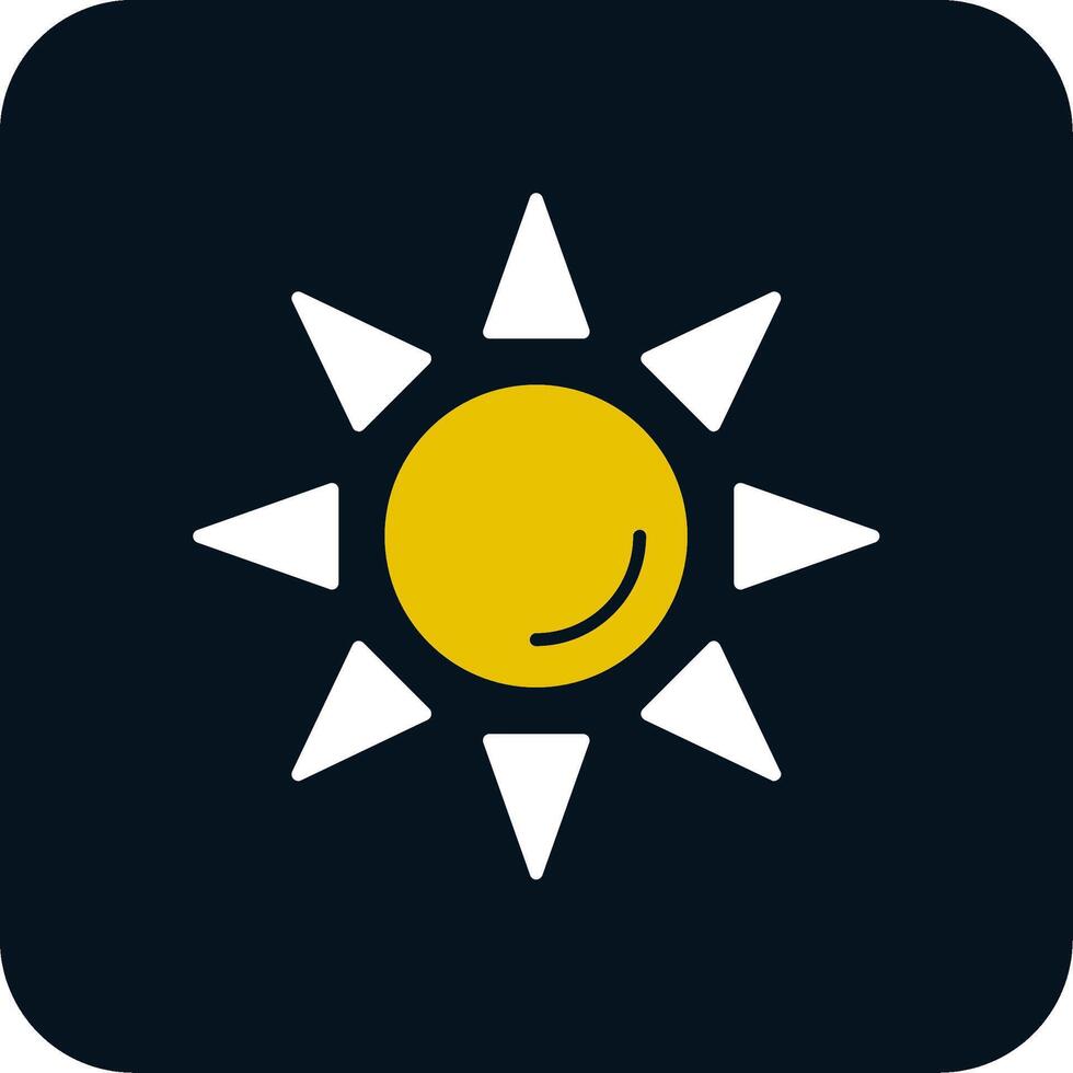 Sun Glyph Two Color Icon vector