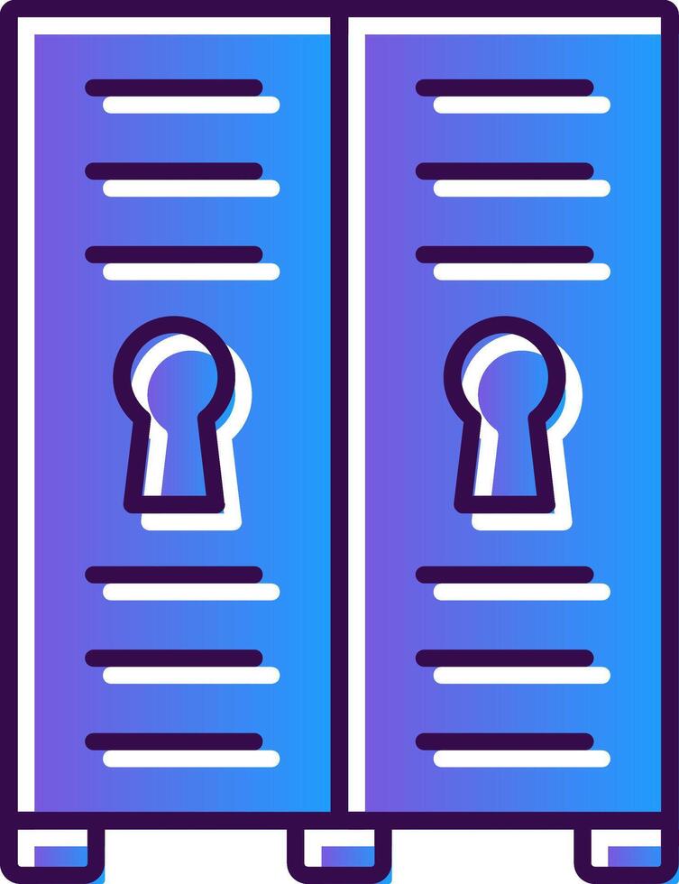 Lockers Gradient Filled Icon vector