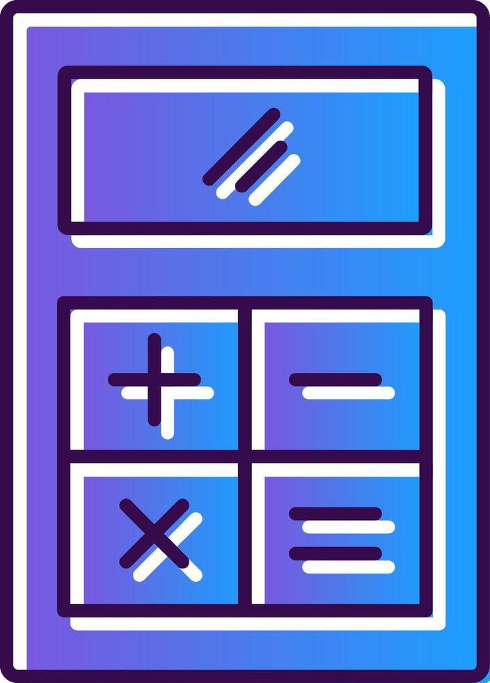 Calculation Gradient Filled Icon vector