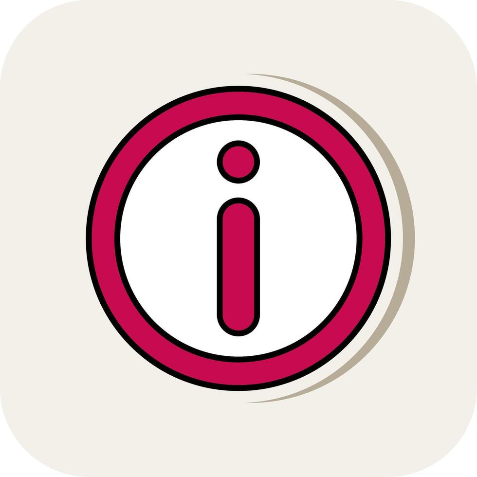 Information Line Filled White Shadow Icon vector