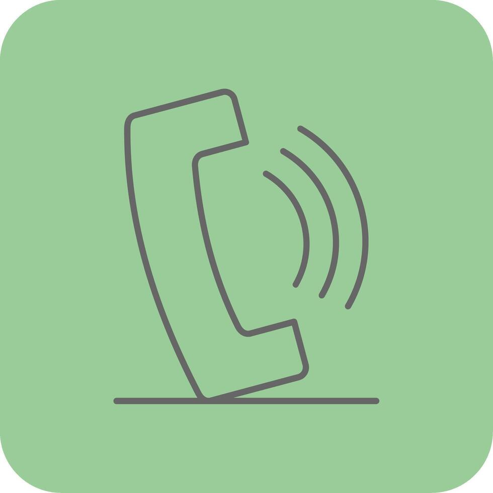 Phone Call Filled Yellow Icon vector