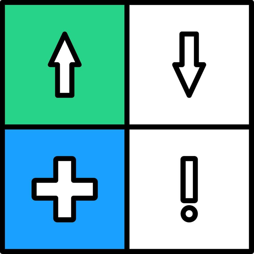 Swot Analysis Filled Half Cut Icon vector