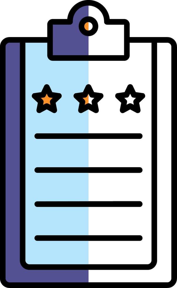 Evaluation Filled Half Cut Icon vector