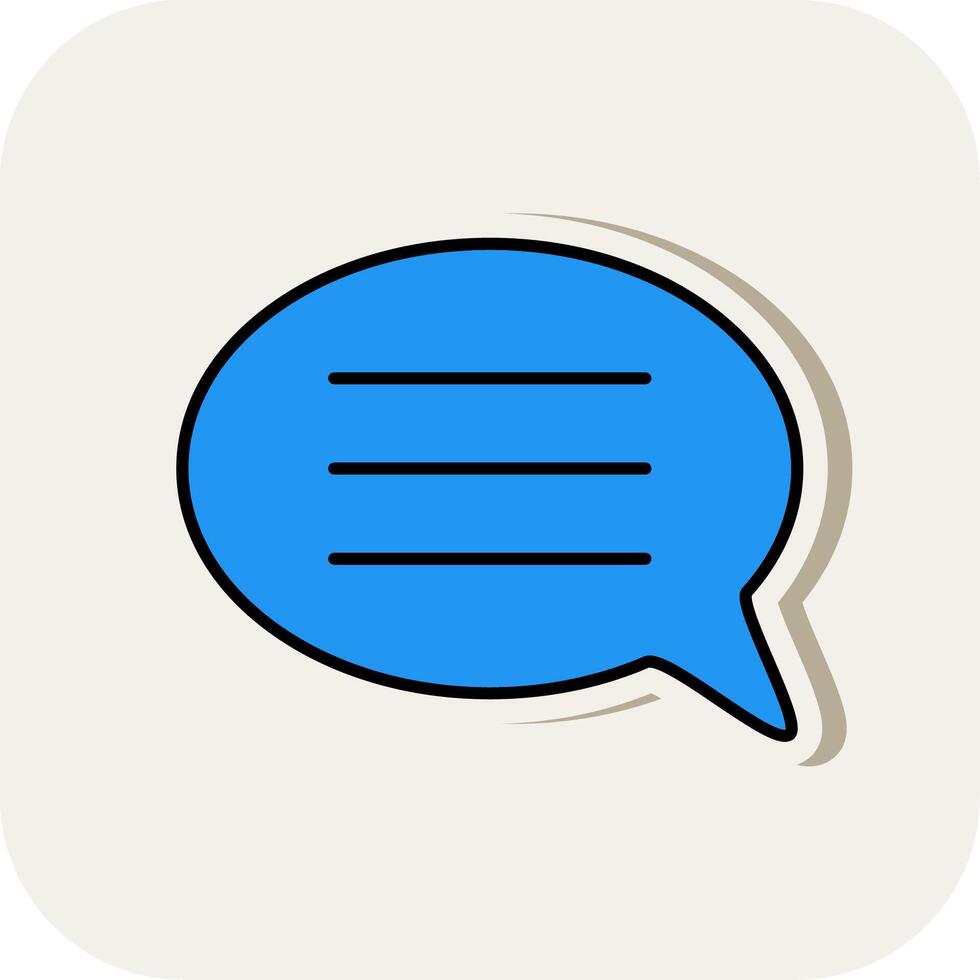 Conversation Line Filled White Shadow Icon vector