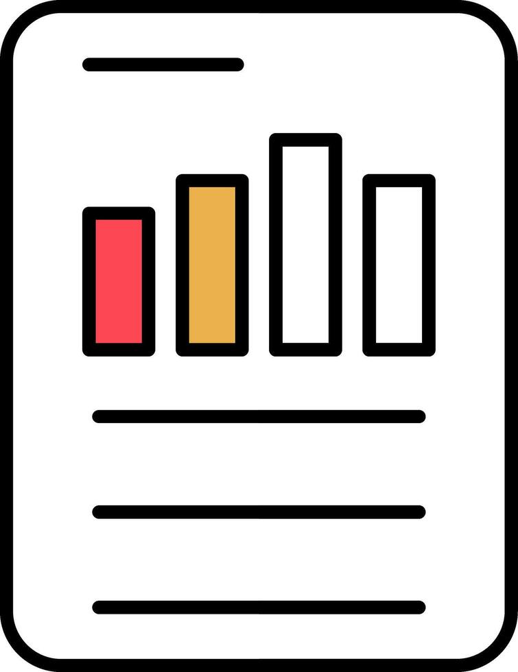Report Filled Half Cut Icon vector