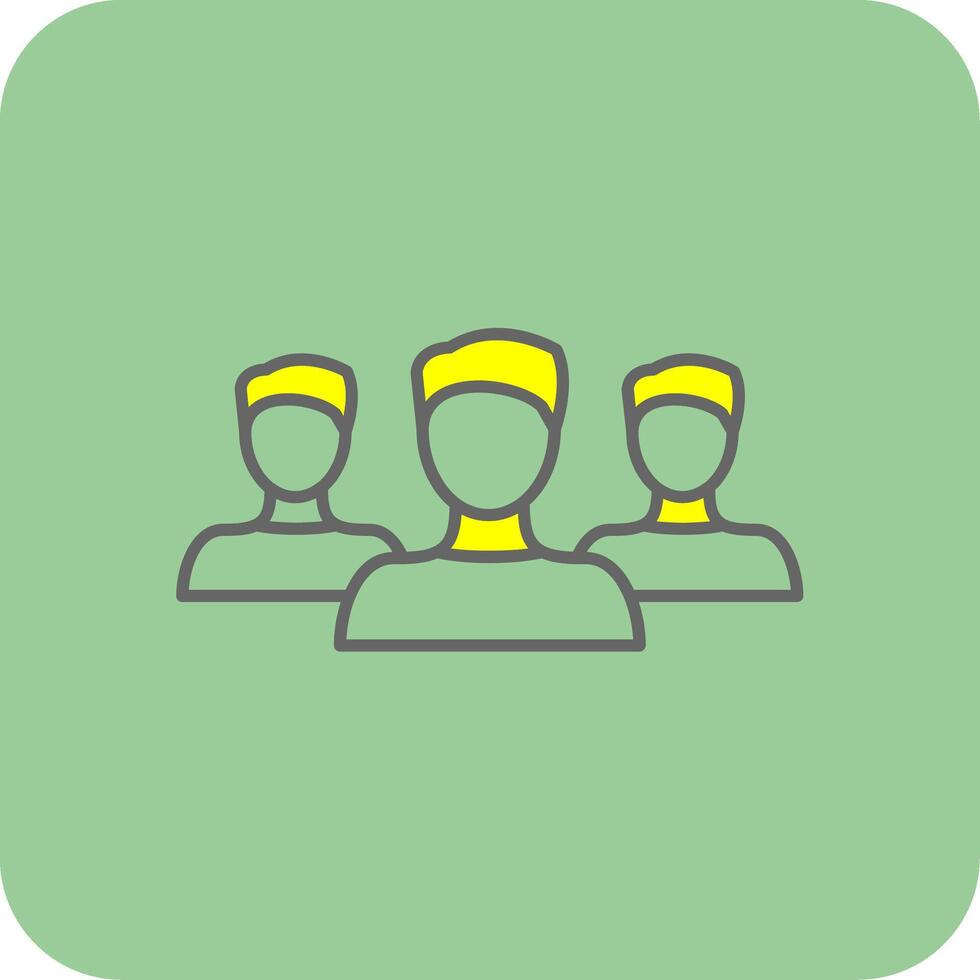 Forum Filled Yellow Icon vector