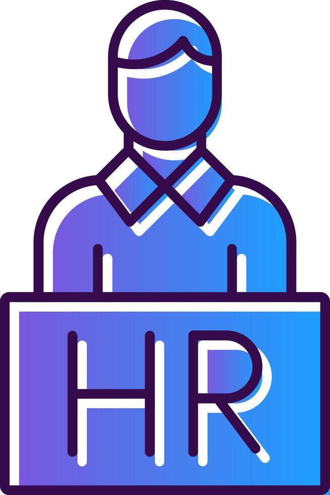 Human Resources Gradient Filled Icon vector