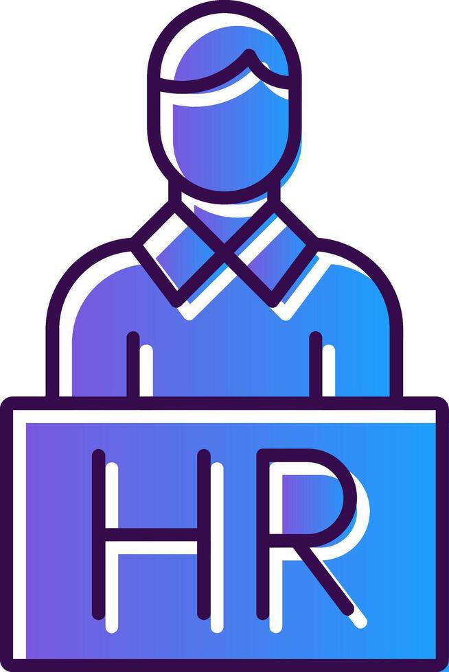 humano recursos degradado lleno icono vector