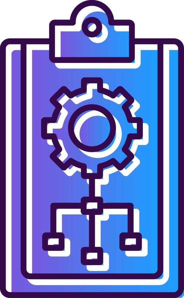 Planning Gradient Filled Icon vector