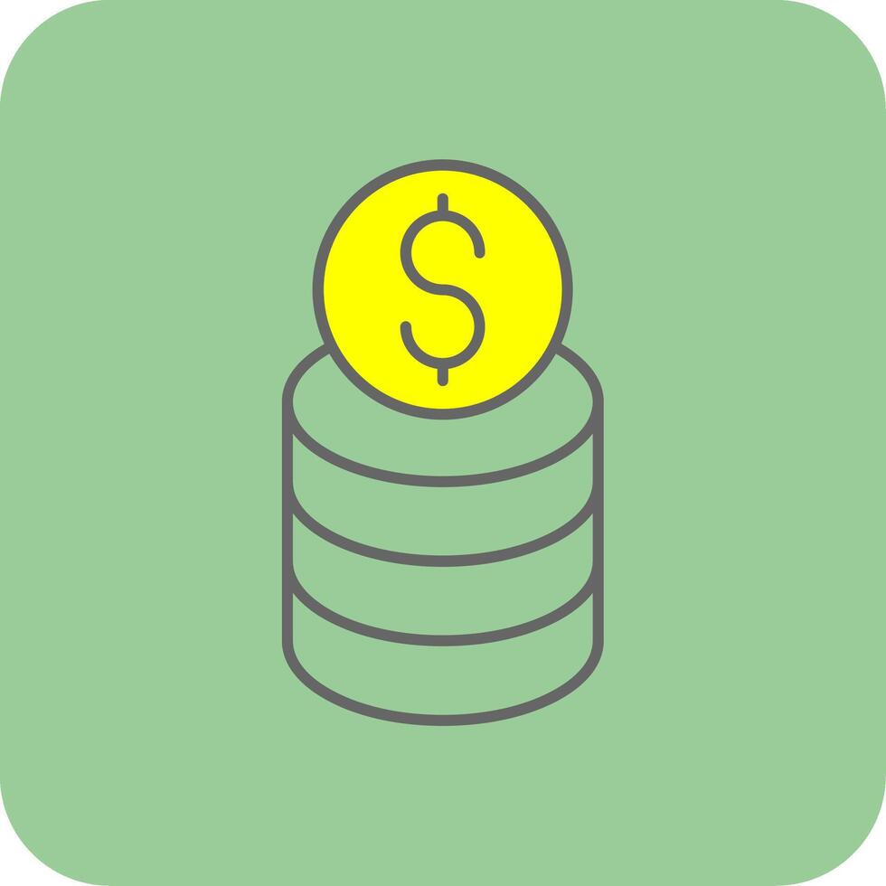 Income Filled Yellow Icon vector