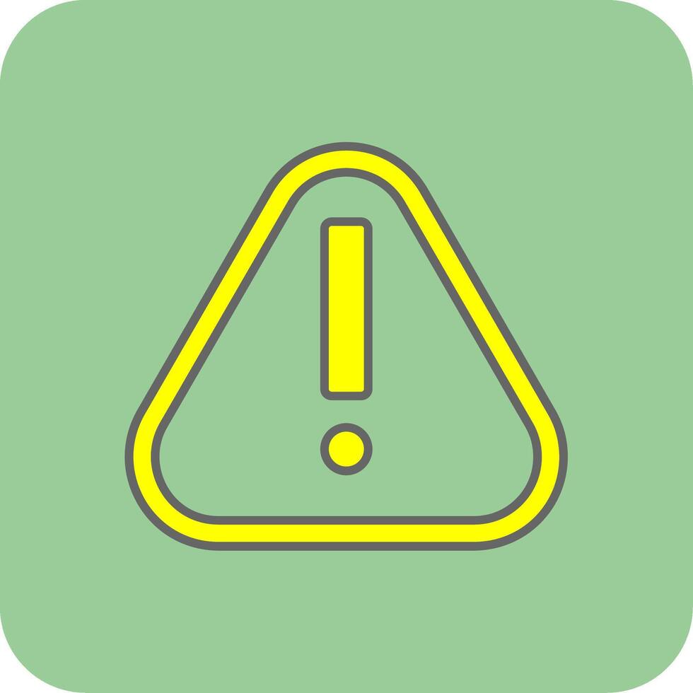 Alert Filled Yellow Icon vector
