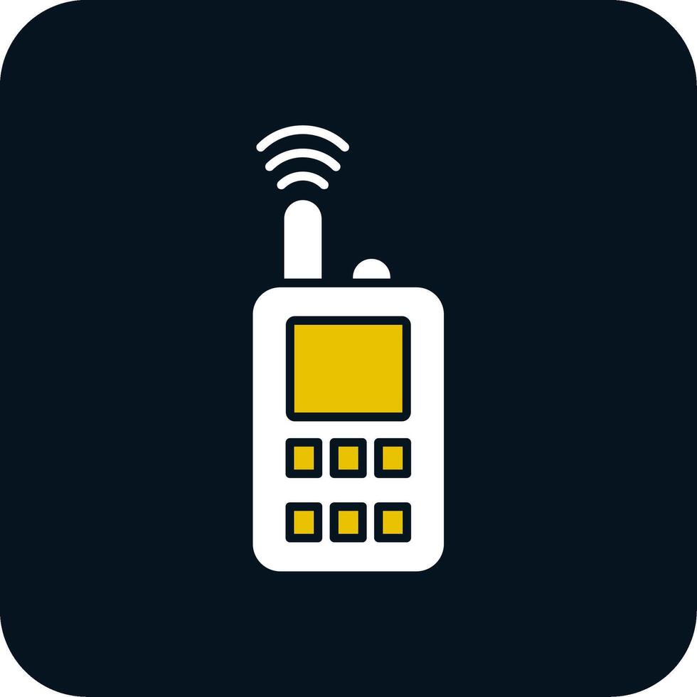 Walkie Talkie Glyph Two Color Icon vector