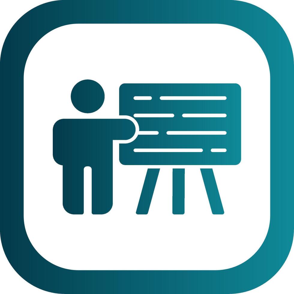 Explain Glyph Gradient Round Corner Icon vector