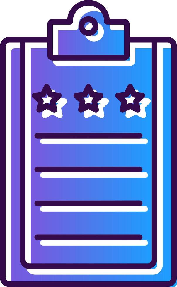 Evaluation Gradient Filled Icon vector