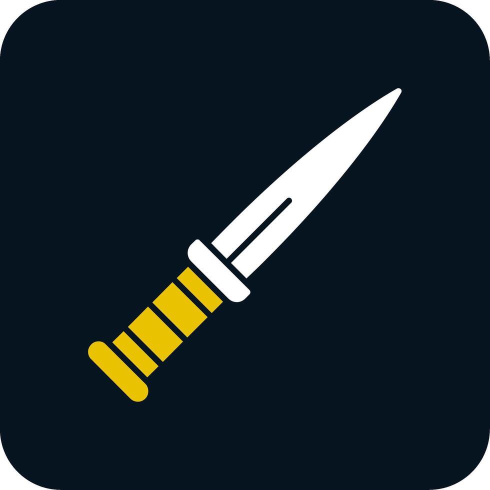 Dagger Glyph Two Color Icon vector