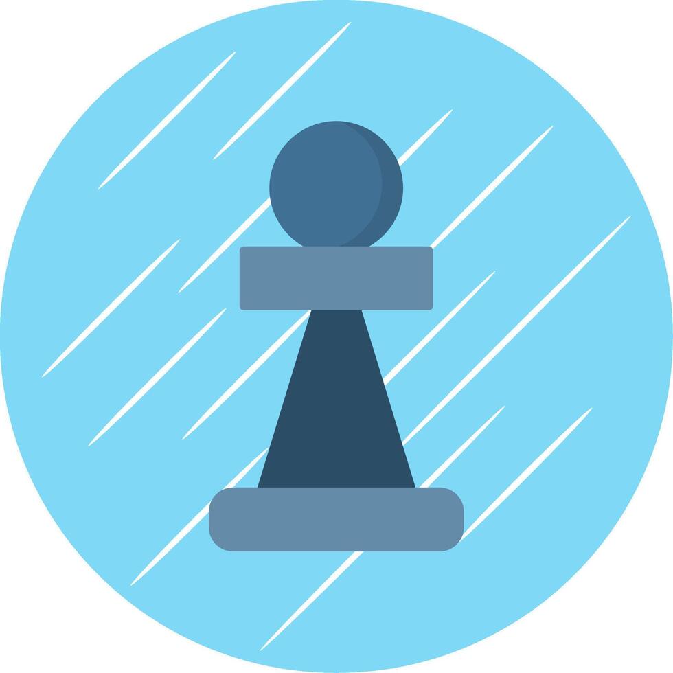Pawn Flat Blue Circle Icon vector