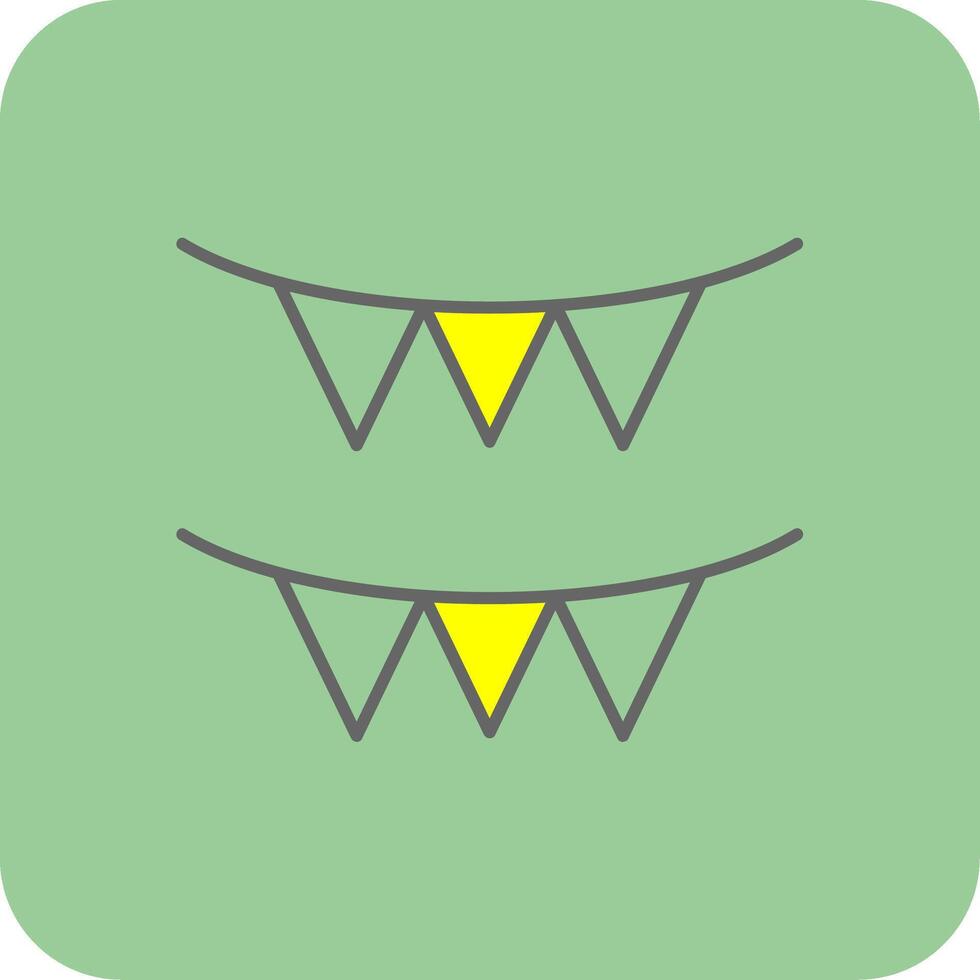 Garland Filled Yellow Icon vector