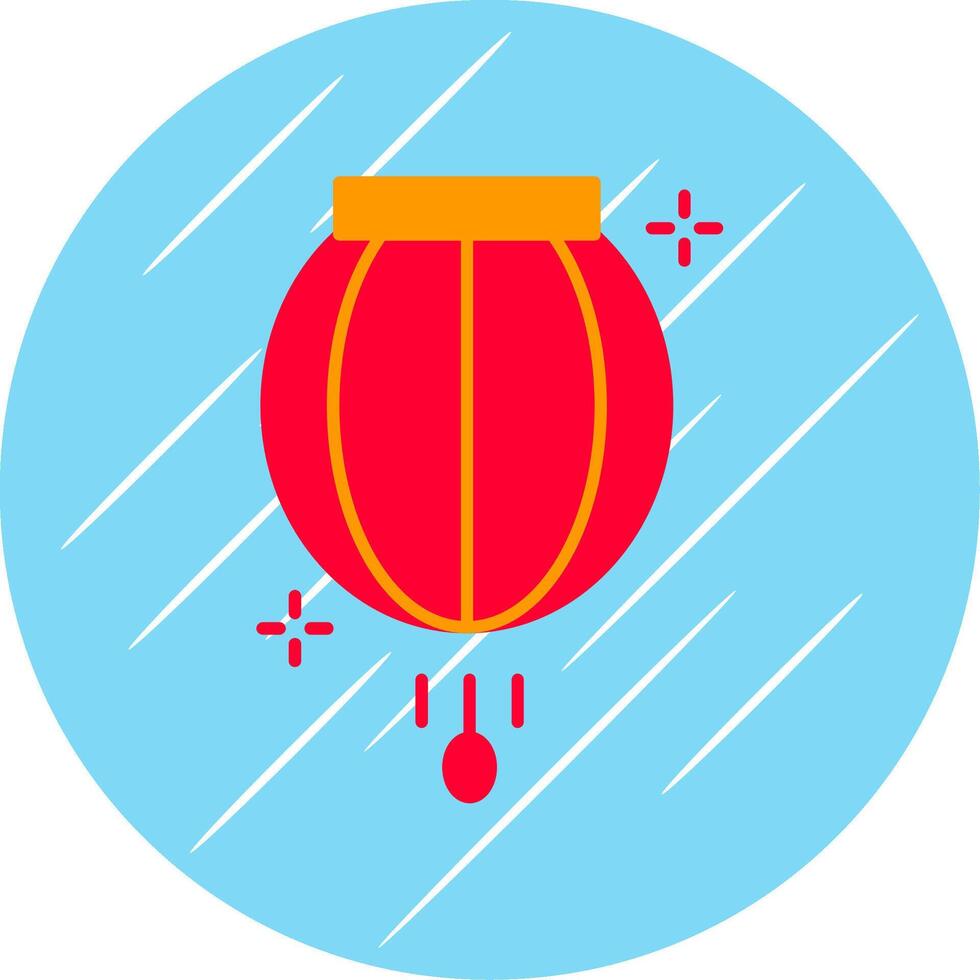 Lantern Flat Blue Circle Icon vector