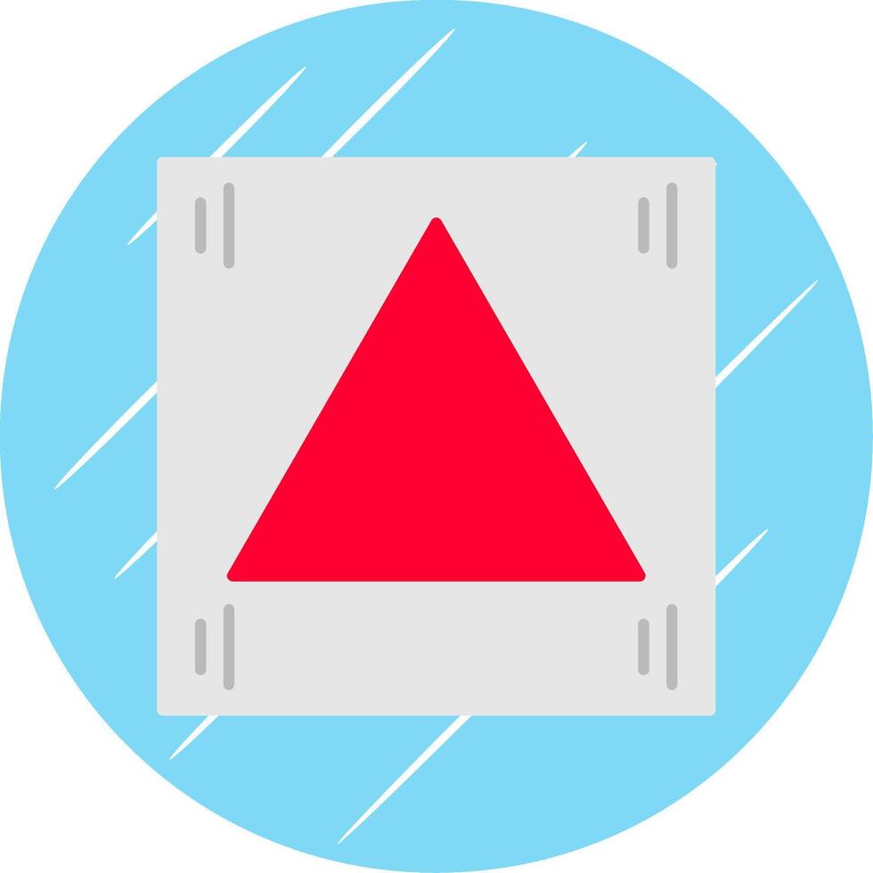 Triangle Flat Blue Circle Icon vector