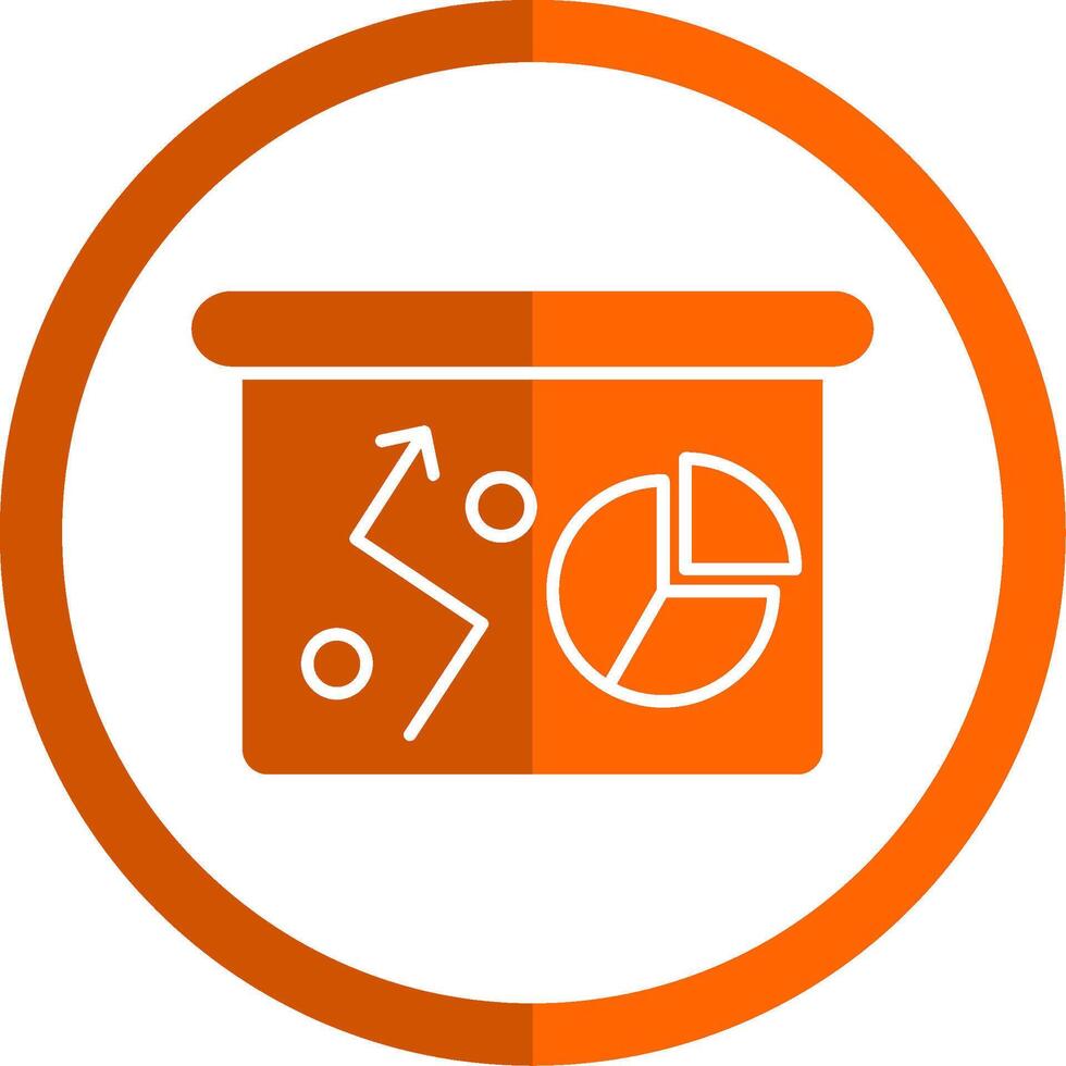 Business Strategy Glyph Orange Circle Icon vector