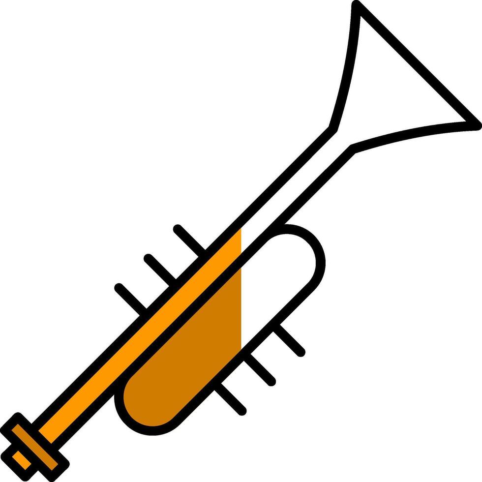 Trumpet Filled Half Cut Icon vector