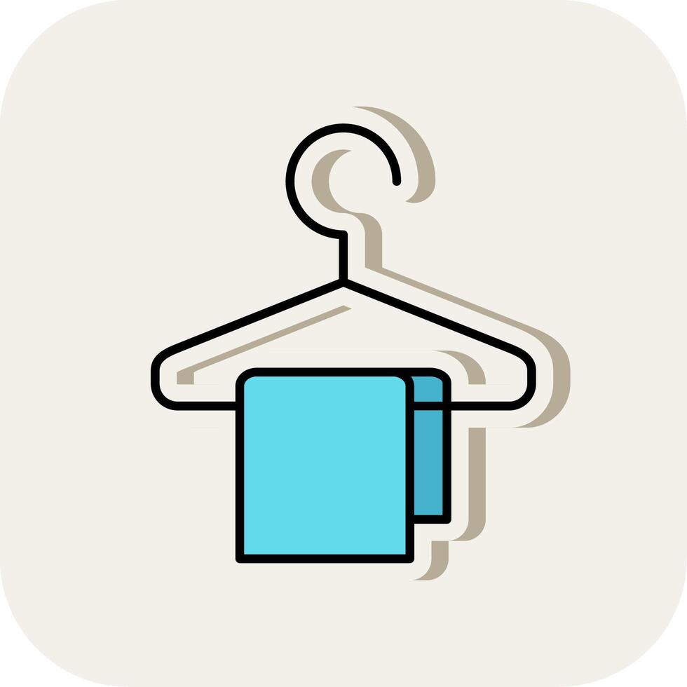 Changing Room Line Filled White Shadow Icon vector