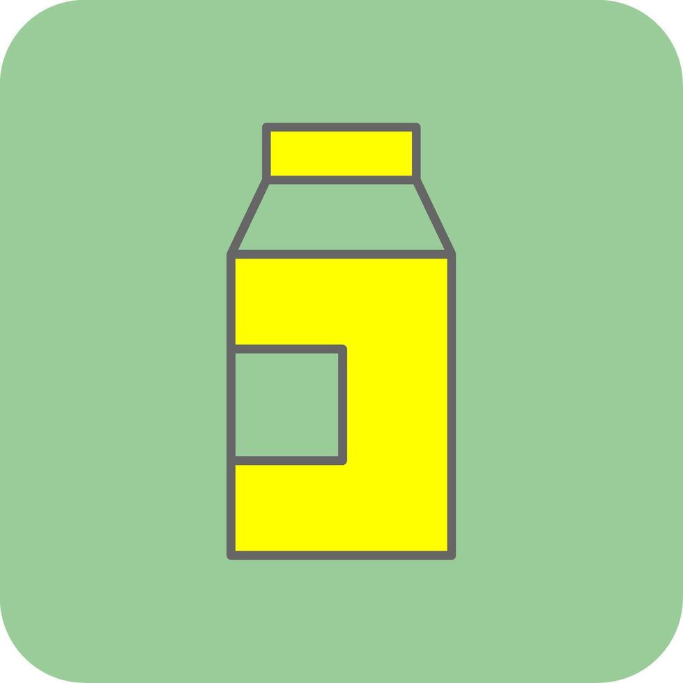 Milk Filled Yellow Icon vector