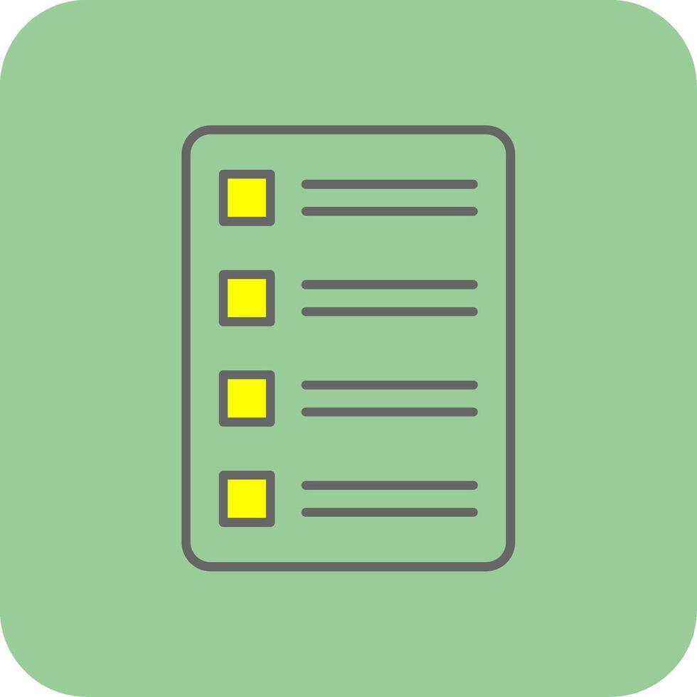 Task List Filled Yellow Icon vector