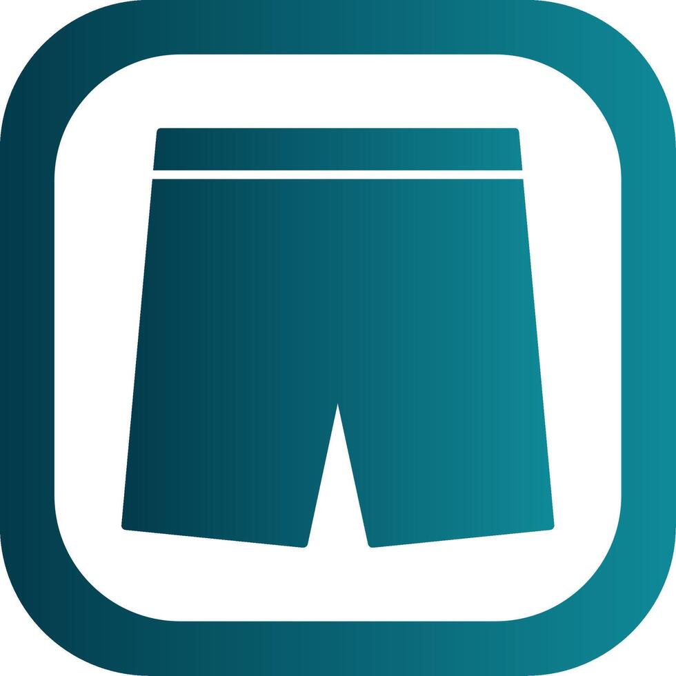 Shorts Glyph Gradient Round Corner Icon vector