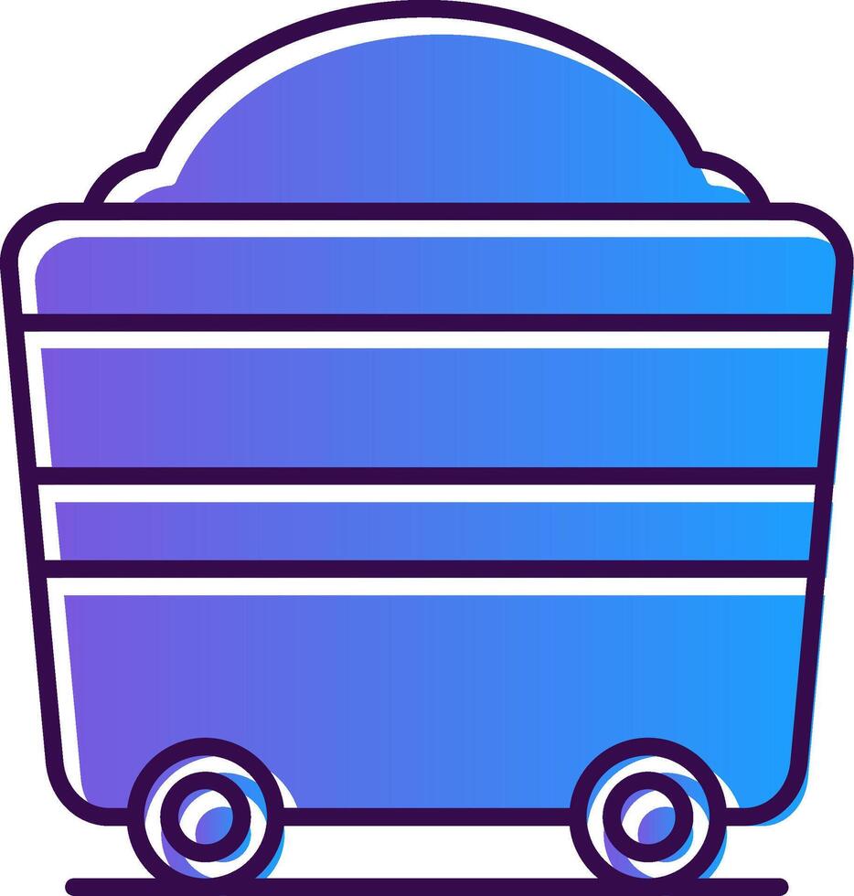 Wagon Gradient Filled Icon vector