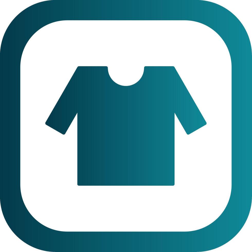 Shirt Glyph Gradient Round Corner Icon vector
