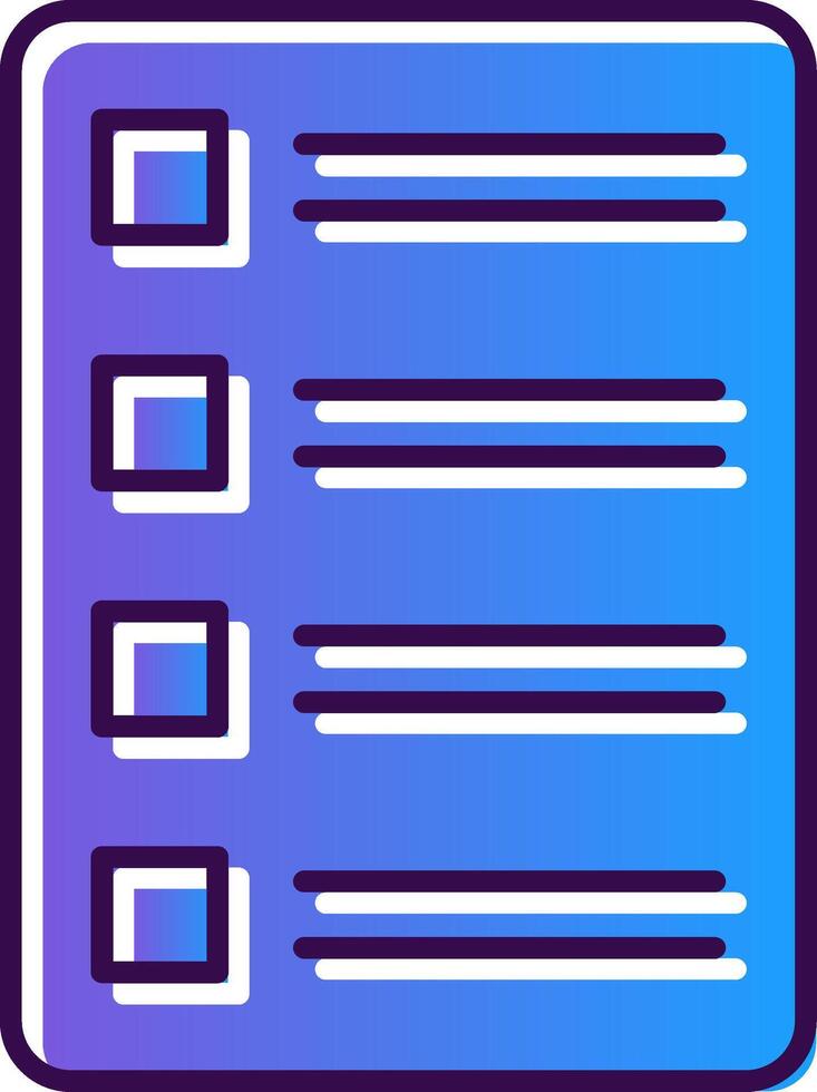 Task List Gradient Filled Icon vector