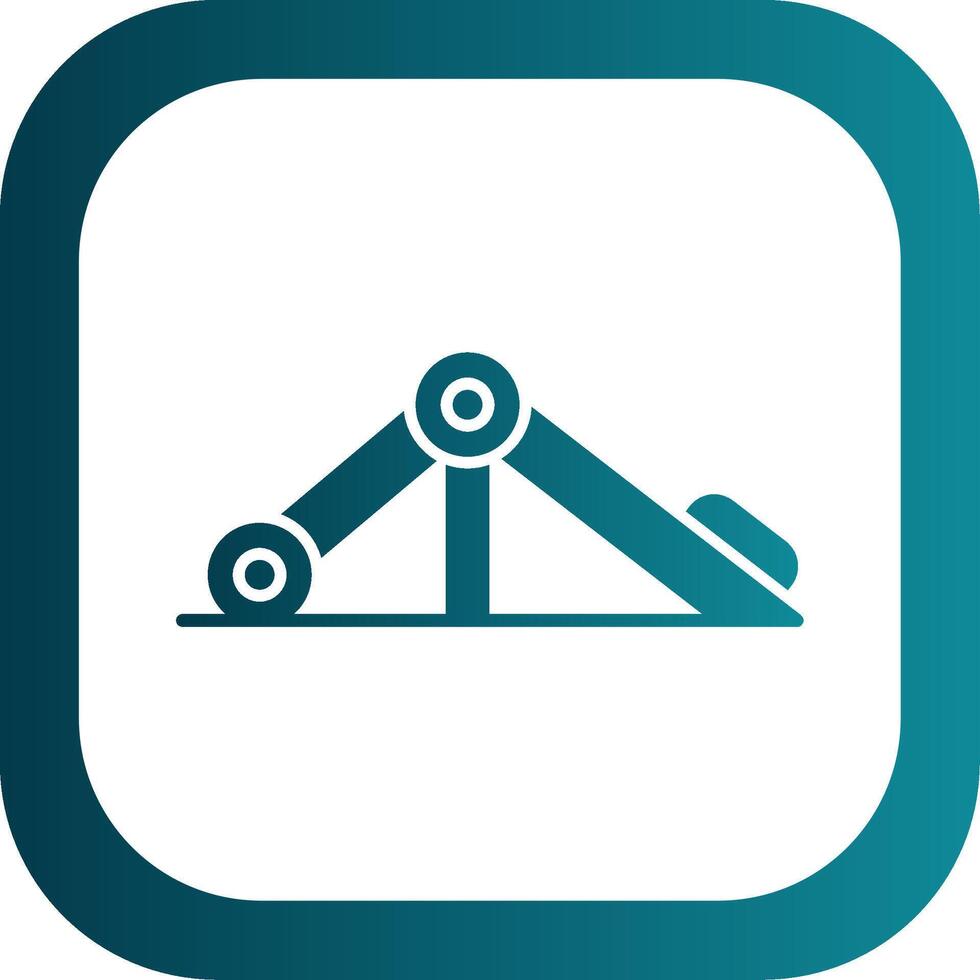 Press Simulator Glyph Gradient Round Corner Icon vector