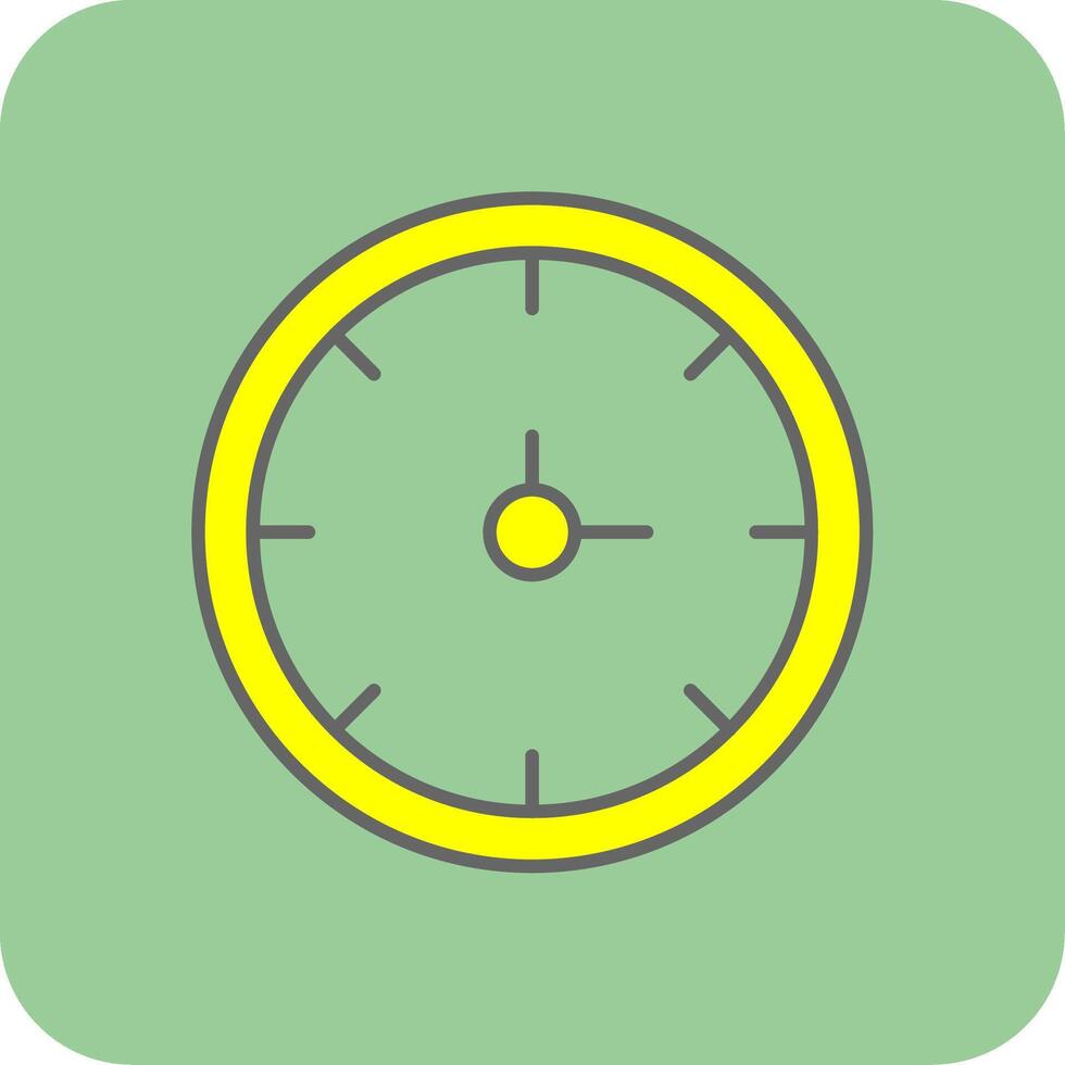 Clock Filled Yellow Icon vector