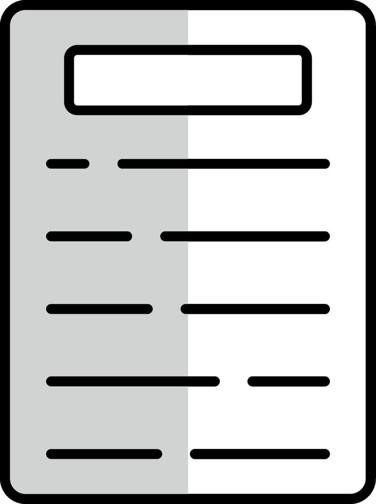 Contract Filled Half Cut Icon vector