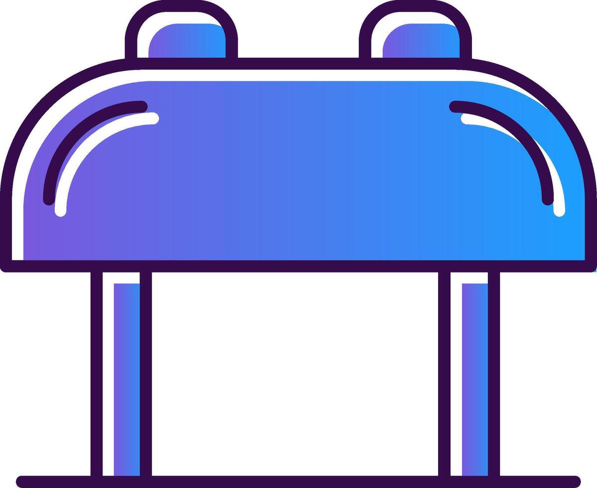 Pommel Horse Gradient Filled Icon vector