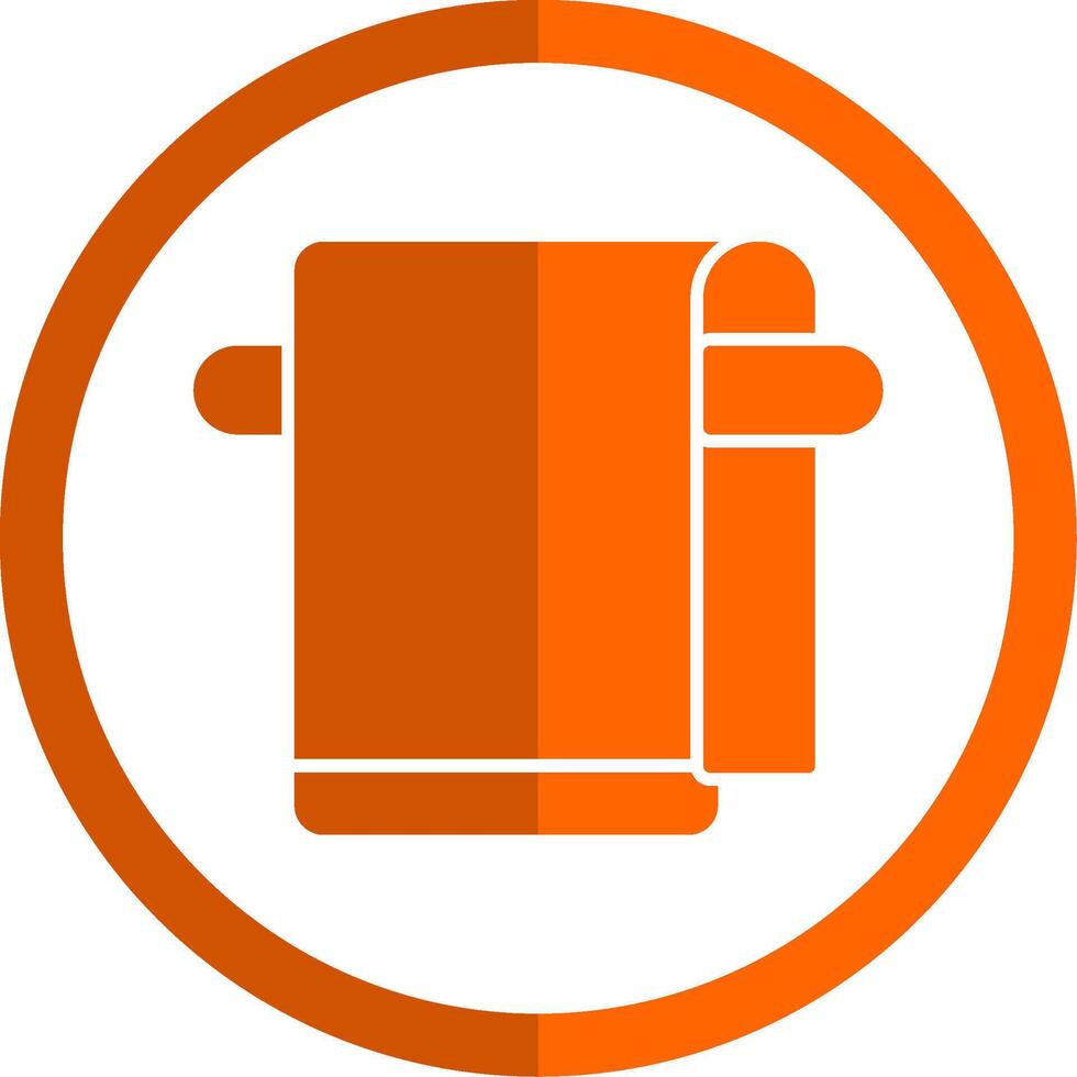 Towel Glyph Orange Circle Icon vector