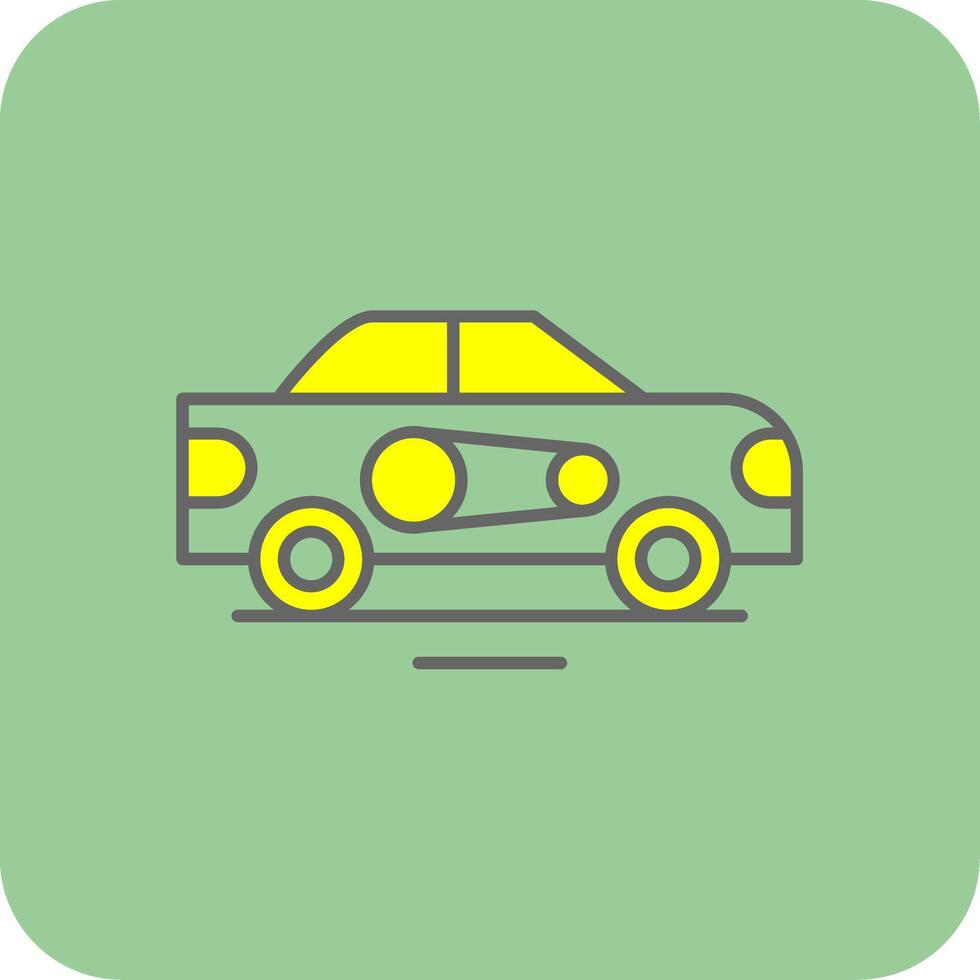 Belt Drive Kit Filled Yellow Icon vector