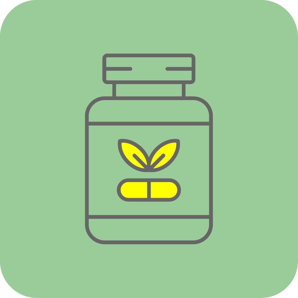 Supplements Filled Yellow Icon vector