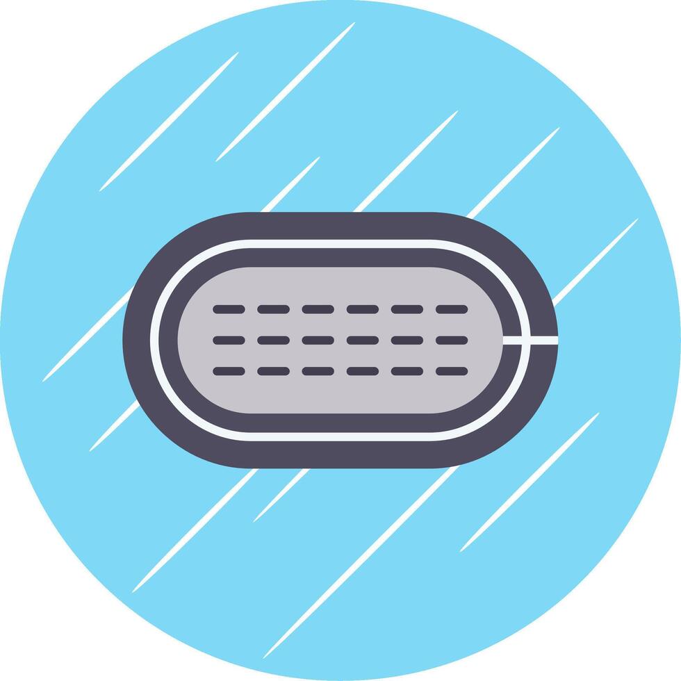 Running Track Flat Blue Circle Icon vector