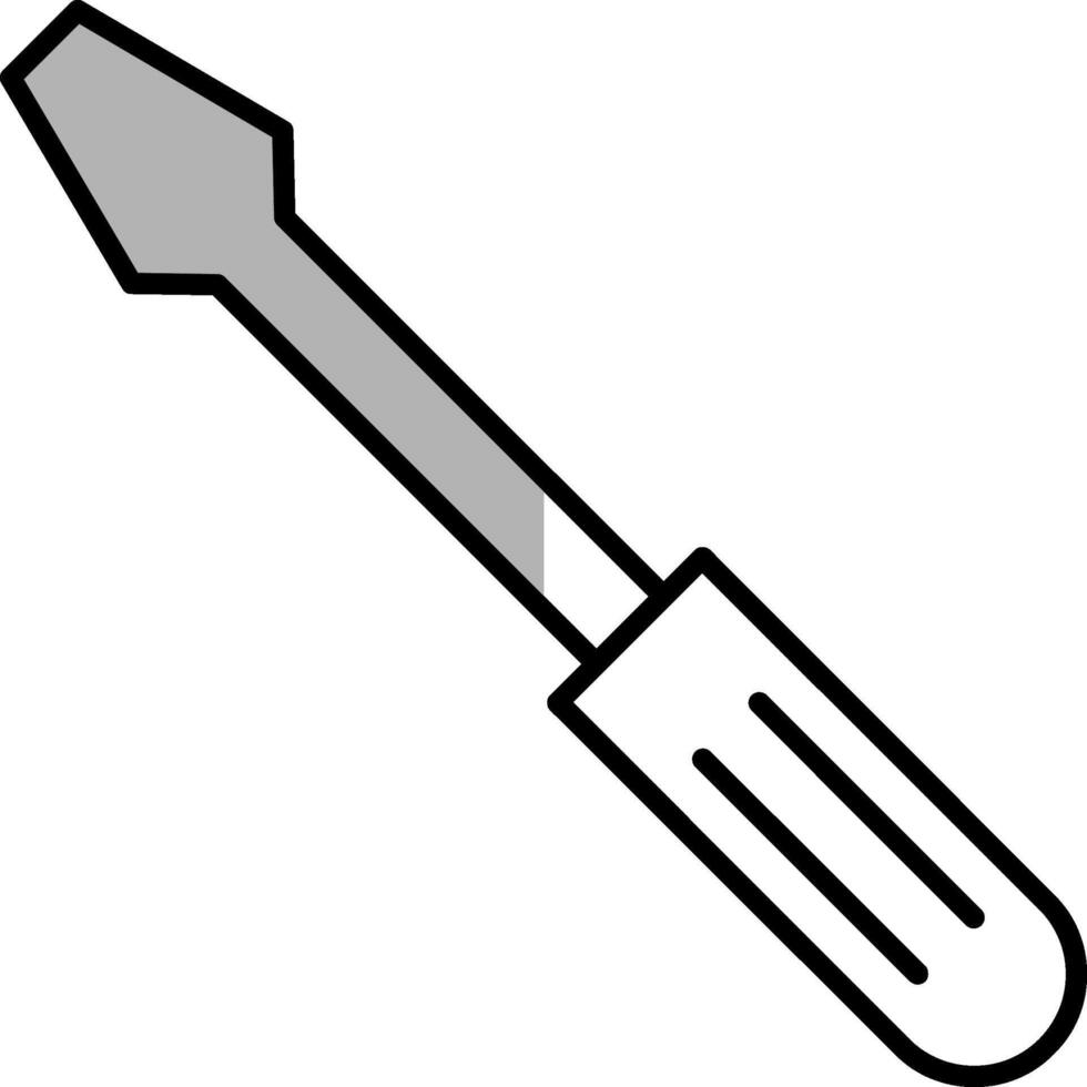 Screwdriver Filled Half Cut Icon vector