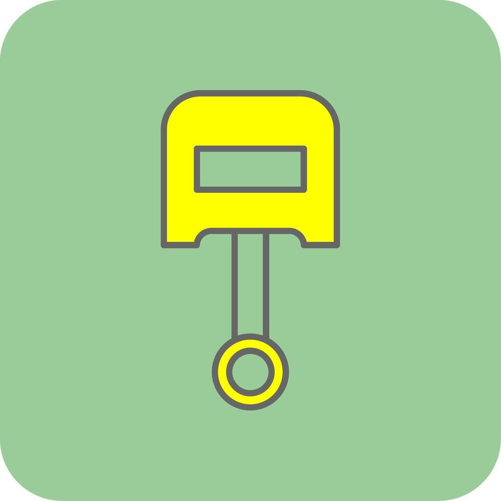 Piston Filled Yellow Icon vector