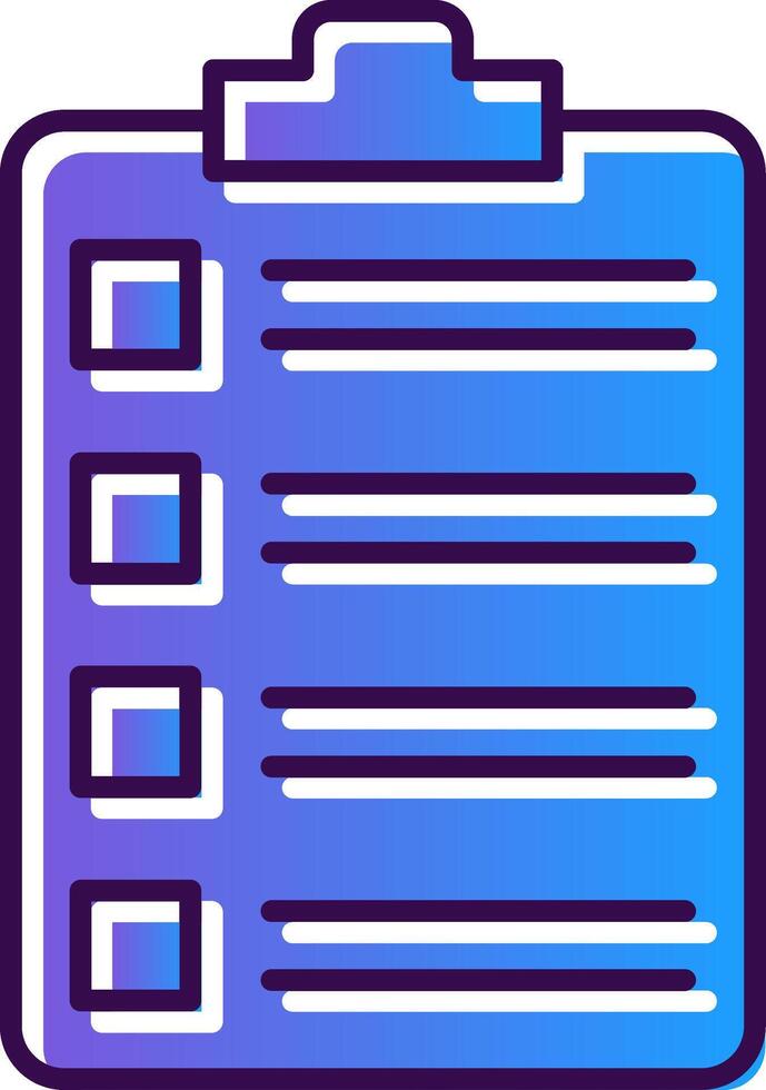 Tasks Gradient Filled Icon vector